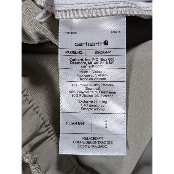 Carhartt Force Phoenix Shorts Mens M Tan UPF 50 Fast Dry Stretch Performance - Picture 8 of 11